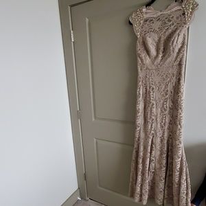 Lace mermaid evening gown